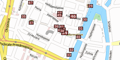 Stadtplan Neptunbrunnen  Danzig
